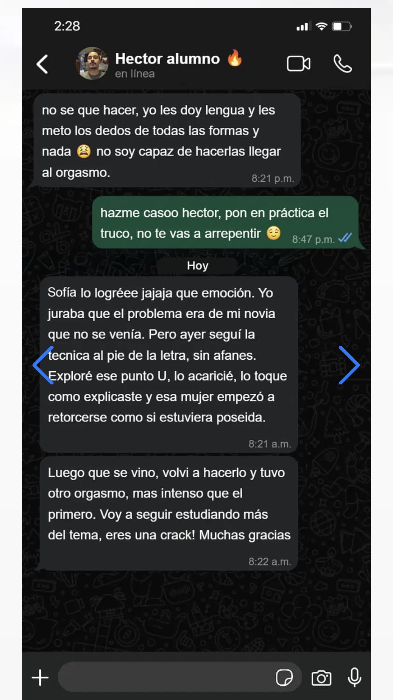 Testimonio WhatsApp 2